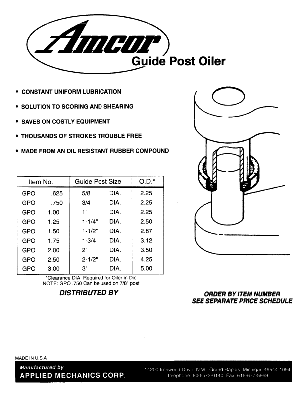 Guide Post Oiler